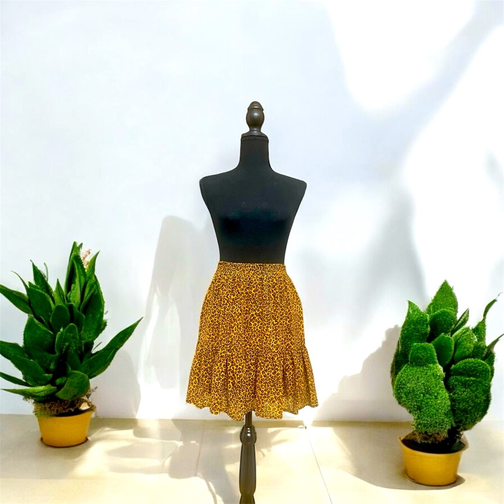 Cheetah print ruffle Michael Kors skirt